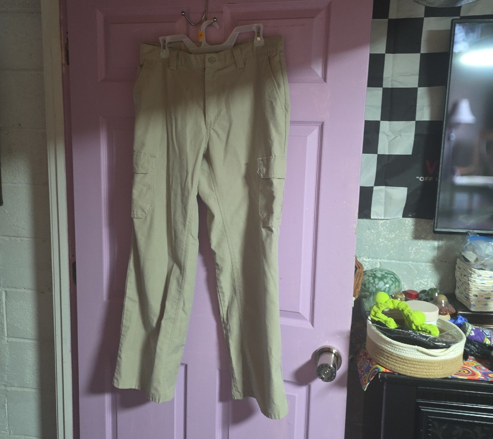 Men's Beige Cargo Pants - Classic Utility Style